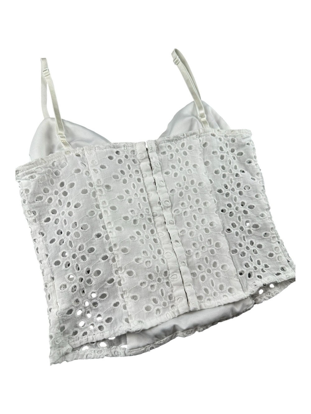 Princess Polly White Eyelet Lace Bustier Cami Top Corset Style Y2K Size 0 - Picture 3 of 10